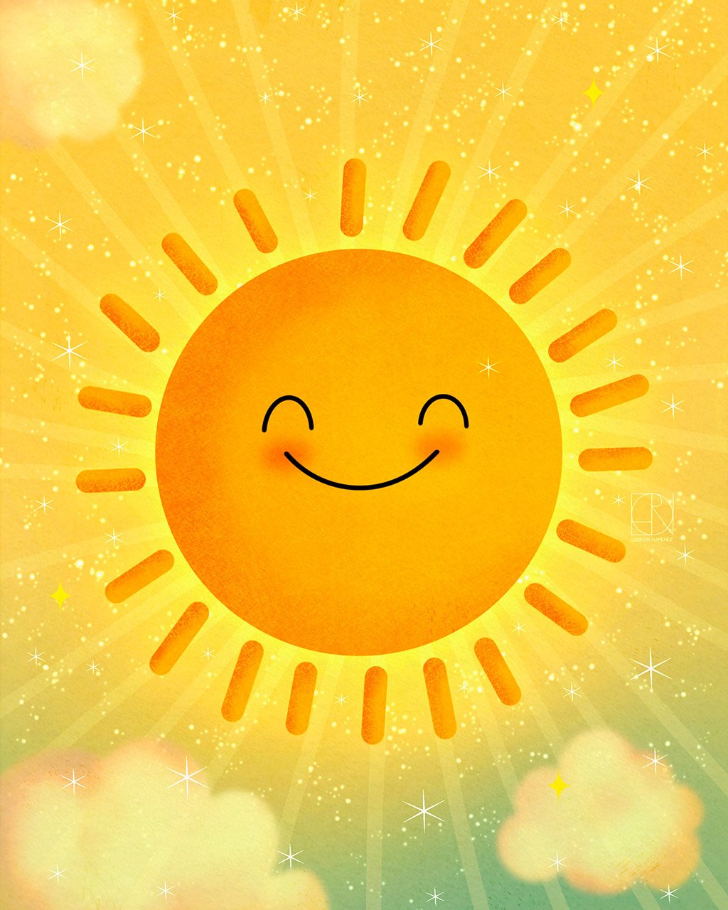 Happy-Sun-kawaii-illustration-warm-colors